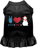 Peace, Love, and Snow Pet Dress