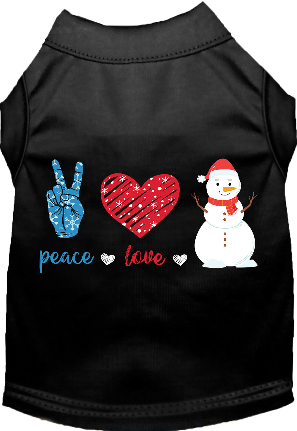 Peace, Love, and Snow Pet Shirt