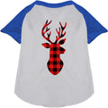 Buffalo Check Deer Pet Raglan Shirt