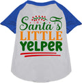 Santa's Little Yelper Pet Raglan Shirt