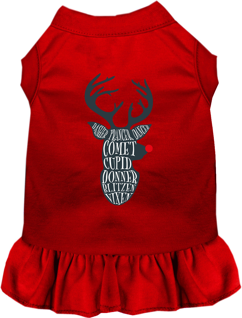 All Santa's Deer Christmas Pet Dress