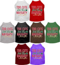 Dog Shirt for Pets "Too Cute for the Naughty List"