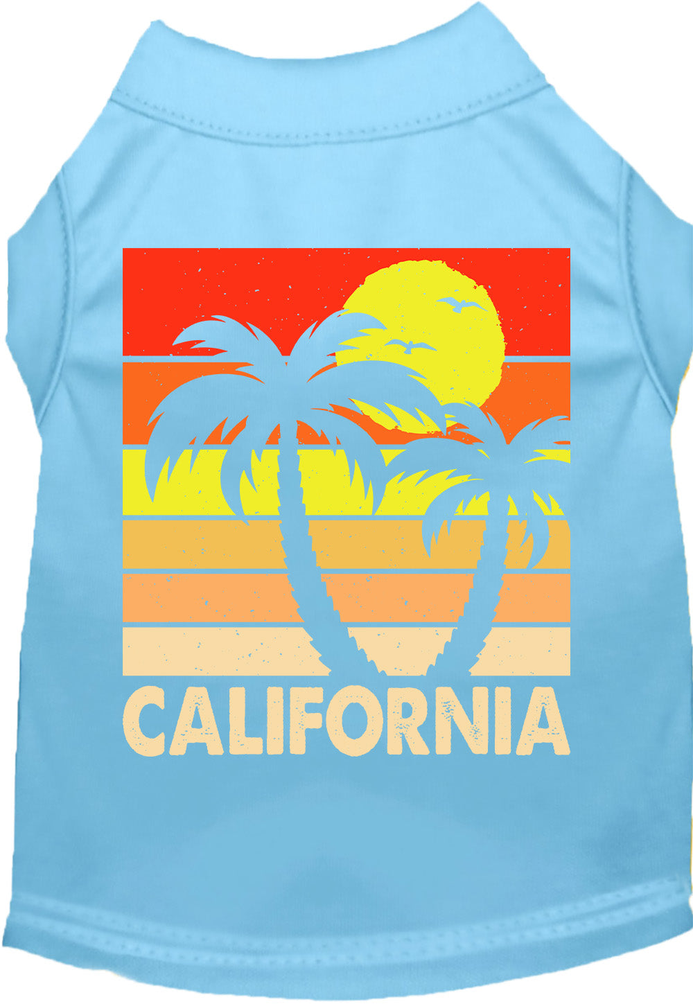 Vintage Style Cat or Dog Shirt for Pets "California Retro Palms"