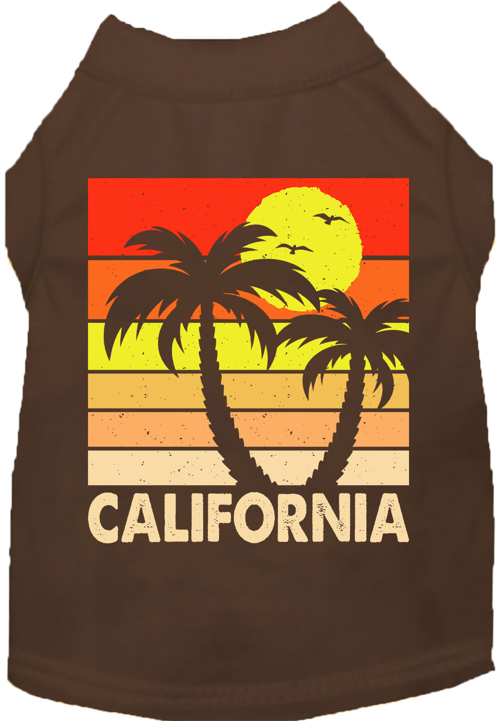 Vintage Style Cat or Dog Shirt for Pets "California Retro Palms"