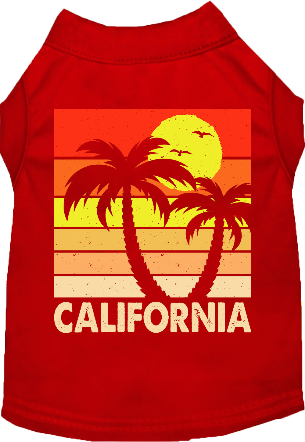Vintage Style Cat or Dog Shirt for Pets "California Retro Palms"