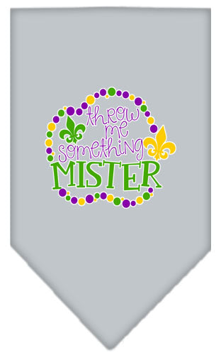 Pet and Dog Bandana Screen Printed, "Throw Me Something Mister"