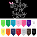Pet and Dog Bandana Screen Printed, "The Bunny Is My Bestie"
