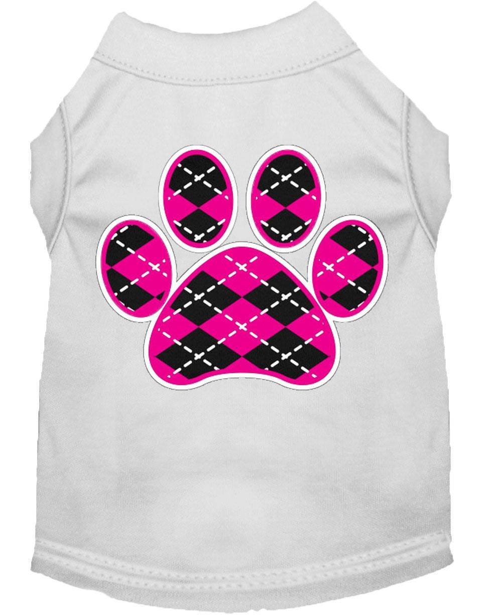 Haustier-Shirt „Argyle Paw Pink“