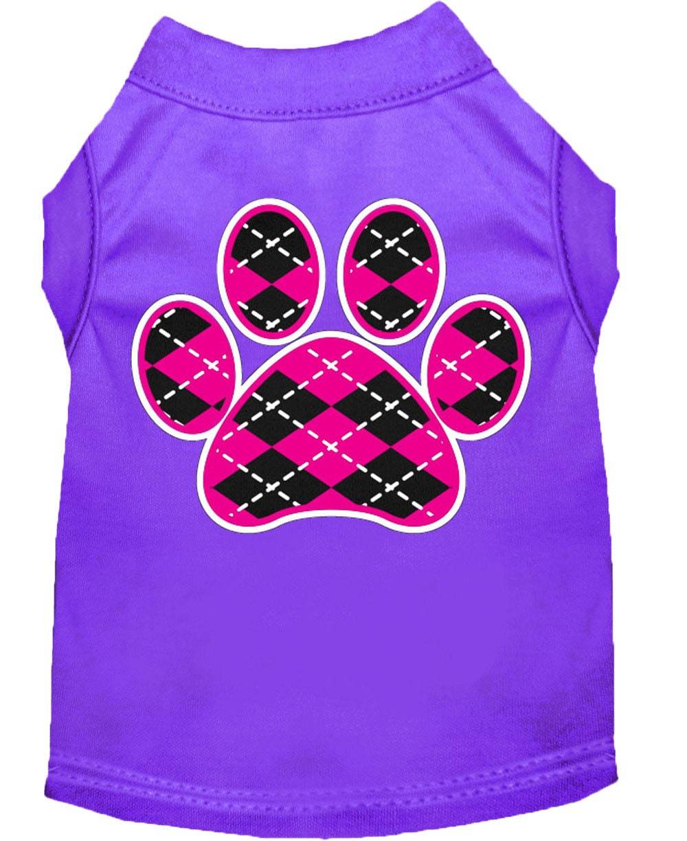 Haustier-Shirt „Argyle Paw Pink“