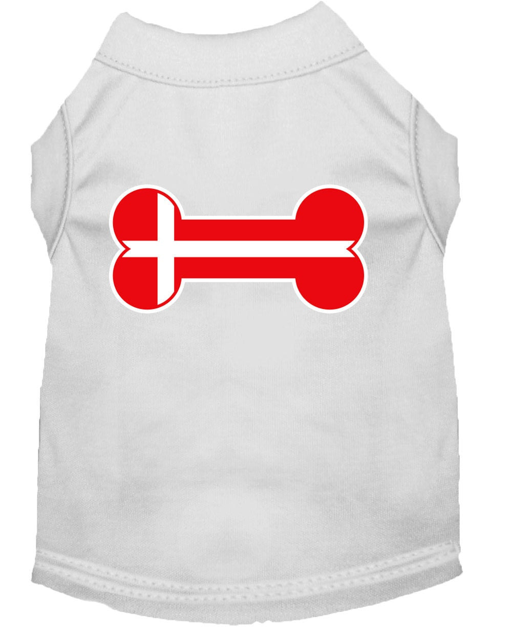 Haustier-Shirt „Knochenflagge Dänemark“