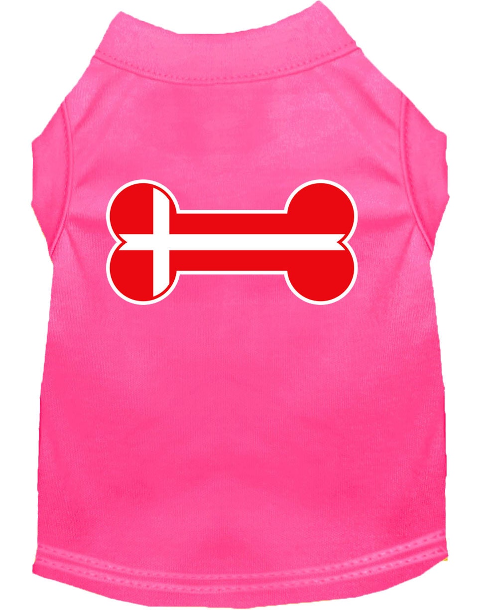 Haustier-Shirt „Knochenflagge Dänemark“