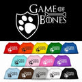 Pet Dog & Cat Shirt Screen Printed, "Game of Bones"