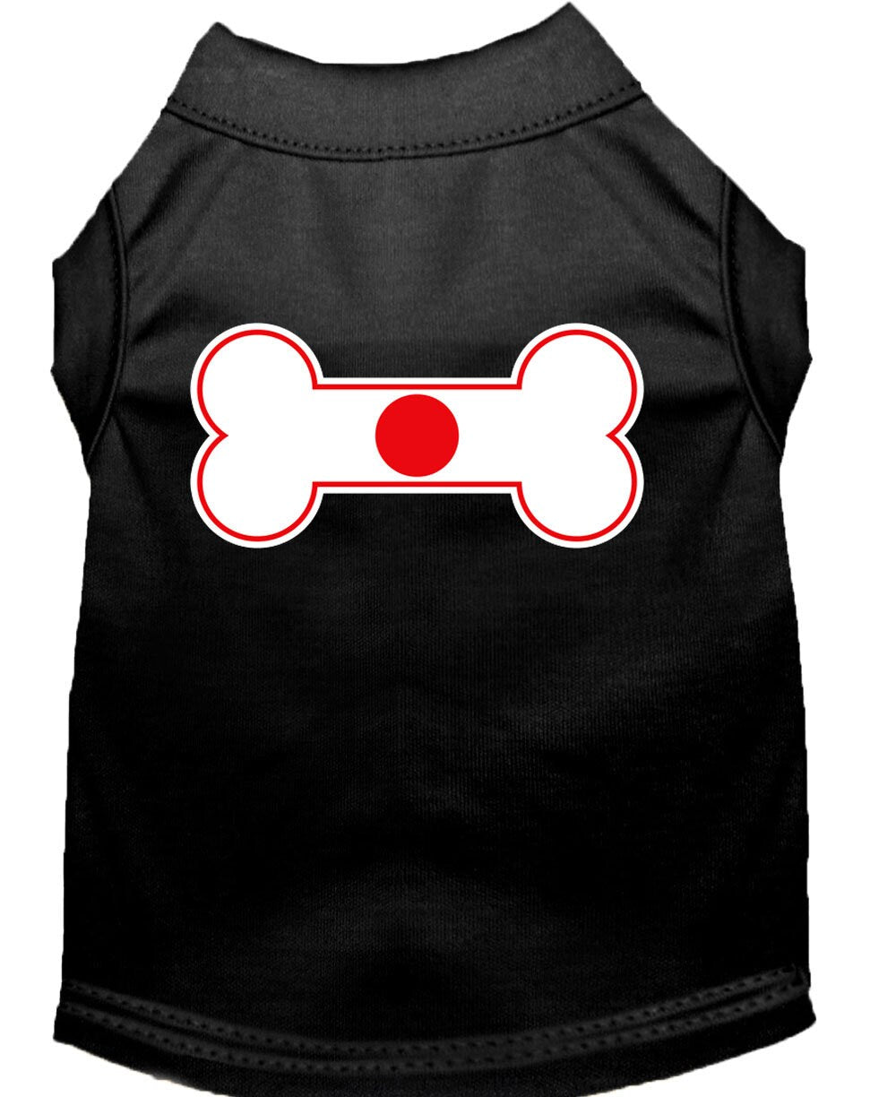 Haustier-Shirt „Knochenförmige Japanflagge“