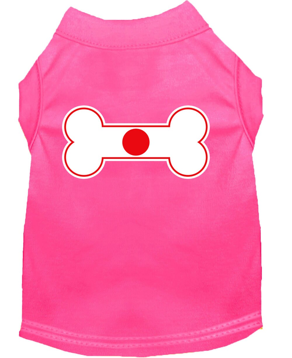 Haustier-Shirt „Knochenförmige Japanflagge“