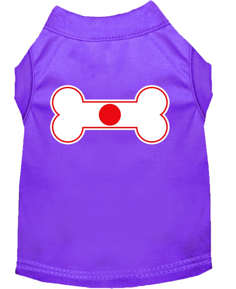 Haustier-Shirt „Knochenförmige Japanflagge“