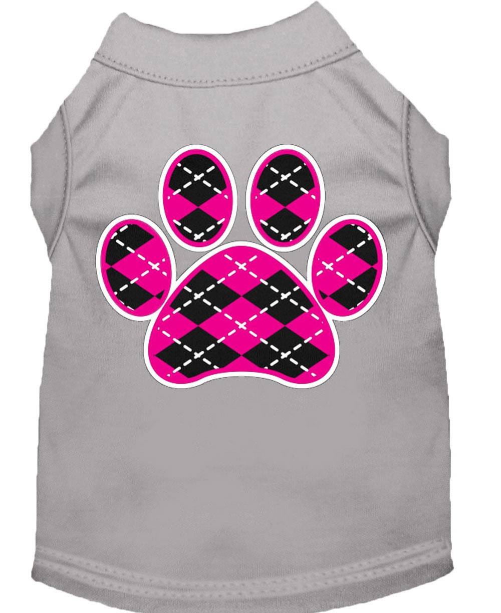 Haustier-Shirt „Argyle Paw Pink“