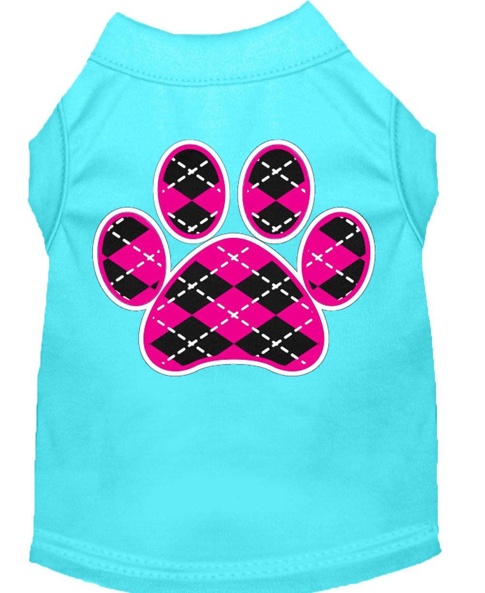 Haustier-Shirt „Argyle Paw Pink“
