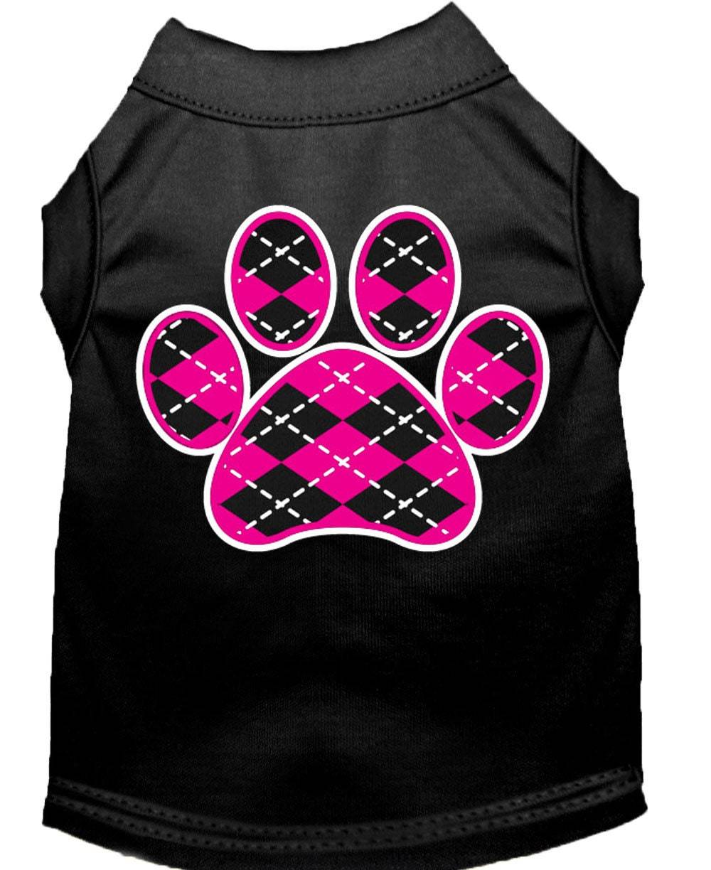 Haustier-Shirt „Argyle Paw Pink“