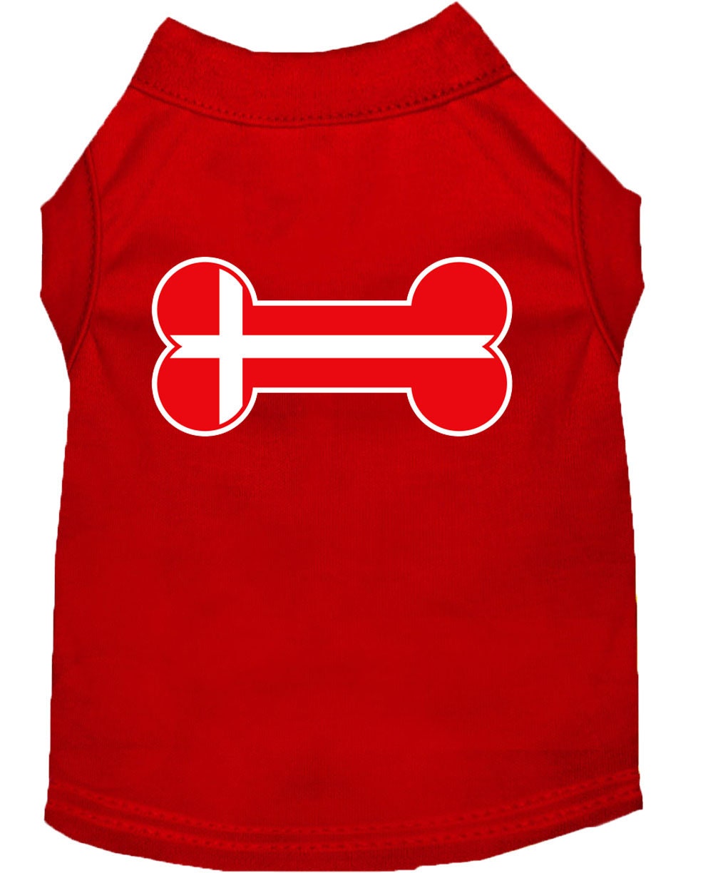Haustier-Shirt „Knochenflagge Dänemark“