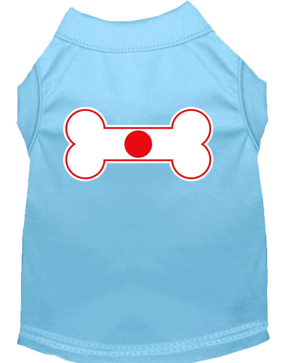 Haustier-Shirt „Knochenförmige Japanflagge“