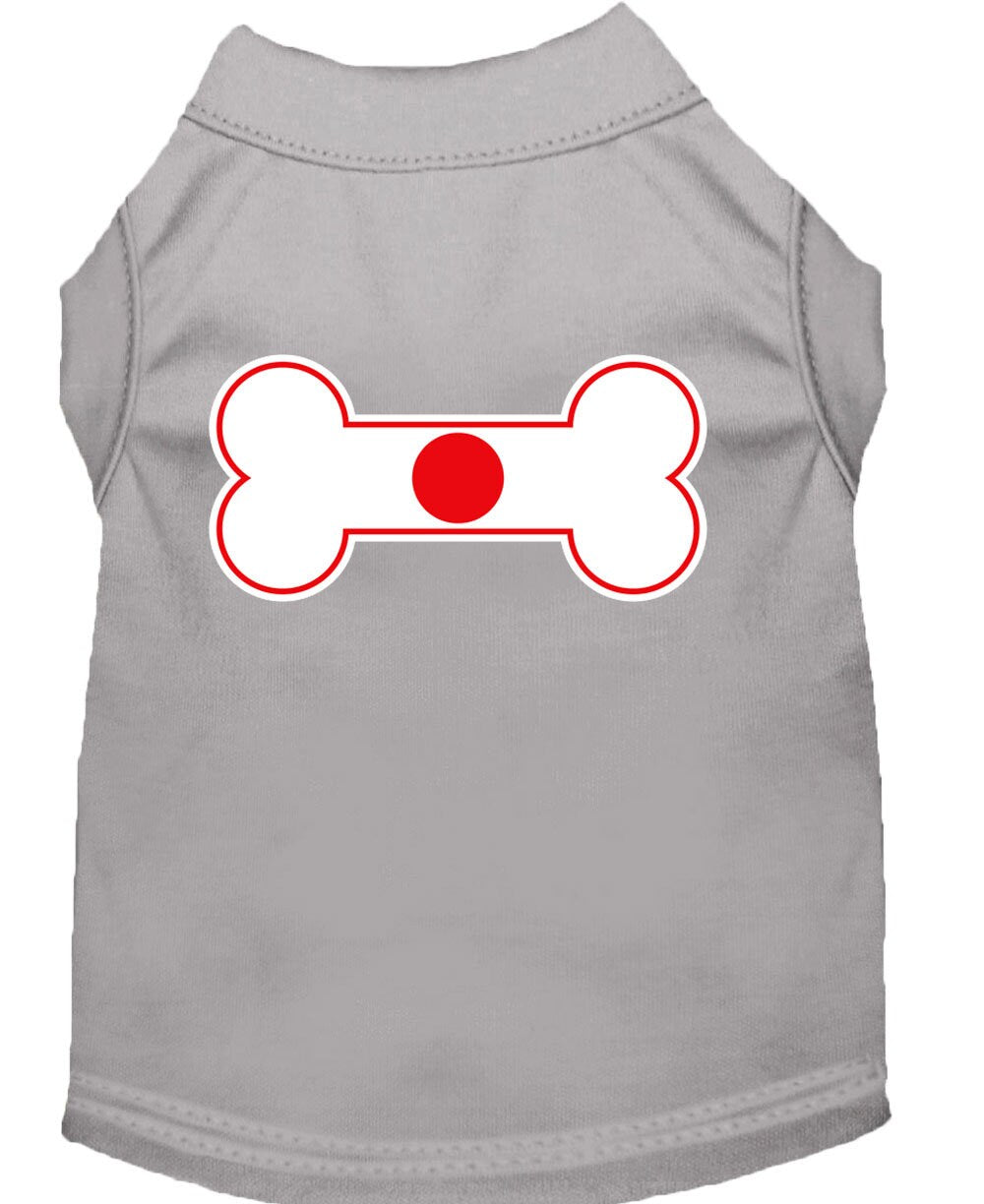 Haustier-Shirt „Knochenförmige Japanflagge“