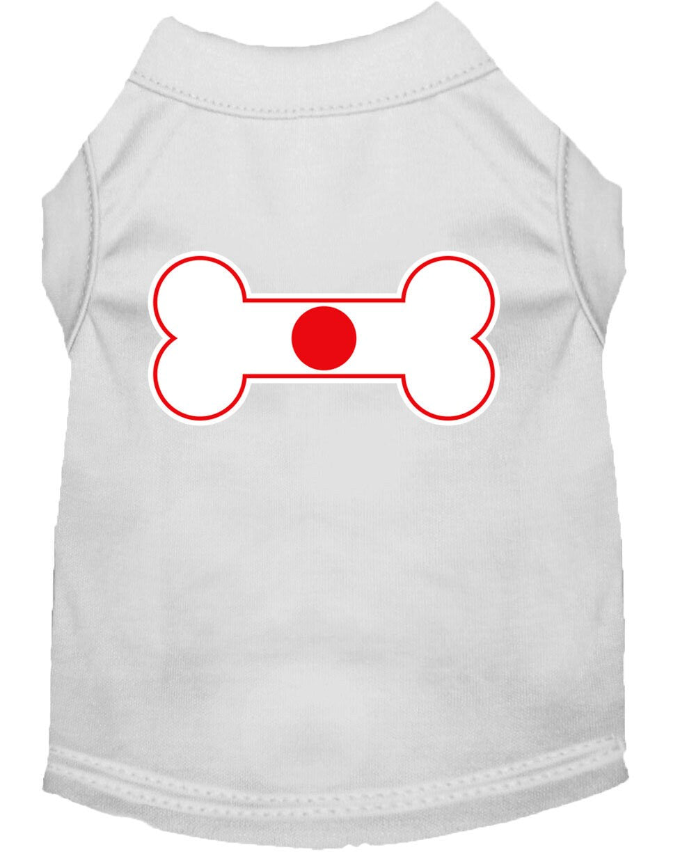 Haustier-Shirt „Knochenförmige Japanflagge“