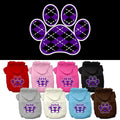 Pet Hoodie "Purple Argyle Paw"