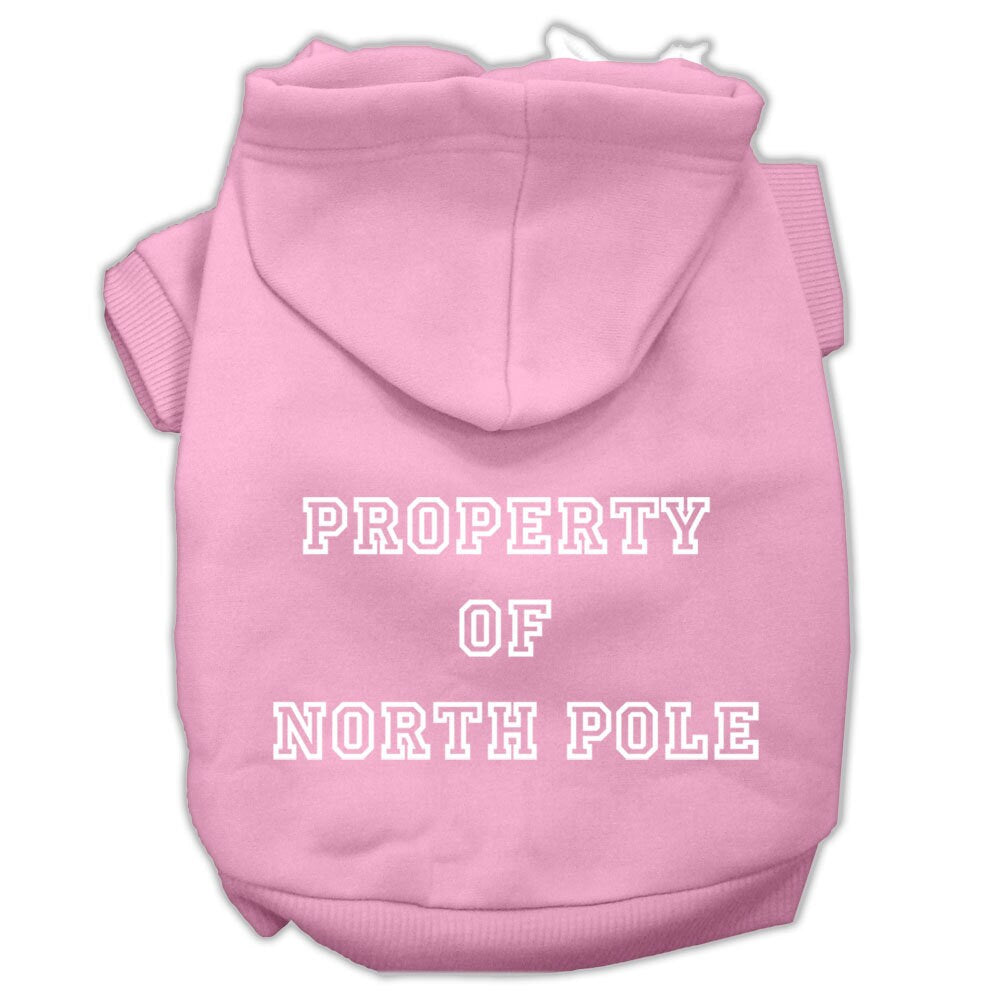 Christmas Pet Hoodie "Property of North Pole"