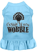 Thanksgiving Pet Dress "Gobble Til You Wobble"