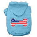 Pet Hoodie "Bone Shaped American Flag"