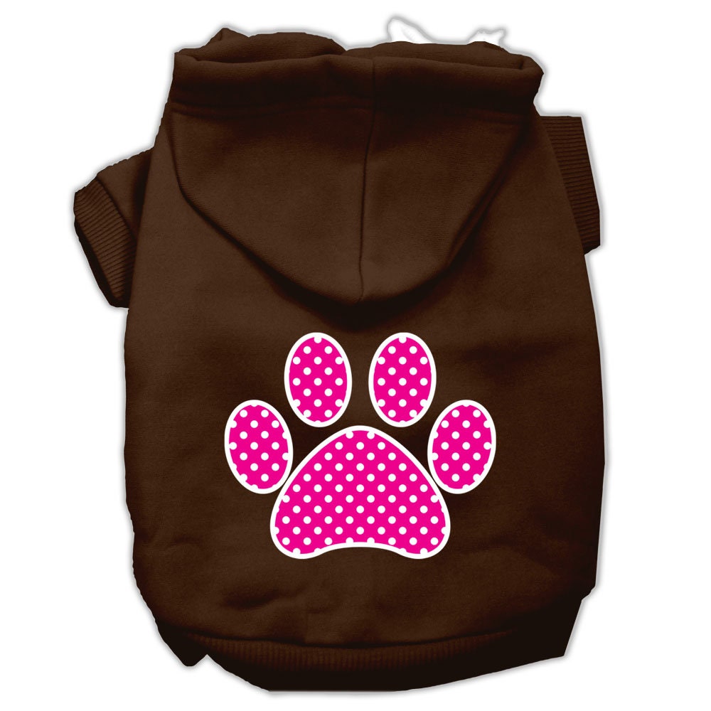Pet Hoodie "Pink Swiss Dots Paw"