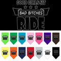 Pet and Dog Bandana Screen Printed, "Bitches Ride"