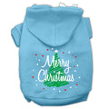 Christmas Pet Hoodie Screen Printed, "Scribble Merry Christmas"