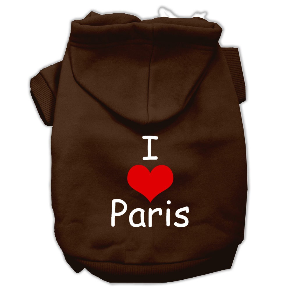 Pet Hoodie "I Love Paris"