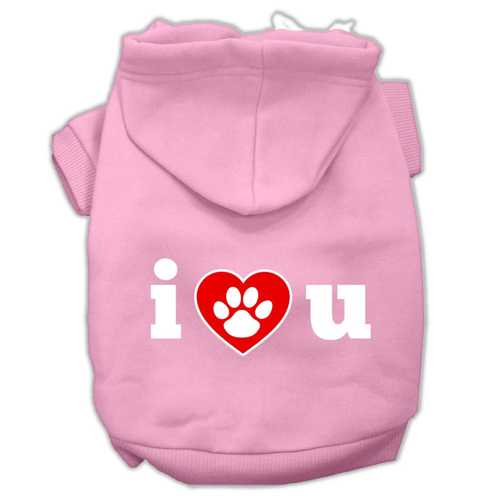 Pet Hoodie "I Love U"