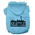Pet Hoodie "Seattle Skyline"