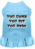 Pet Dress "You Come, You Sit, You Stay"