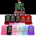 Christmas Pet Dress Screen Printed, "Don't Tell Santa"
