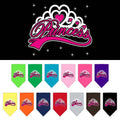 Pet and Dog Bandana Screen Printed, "I'm A Princess"