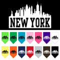 Pet and Dog Bandana Screen Printed, "New York Skyline"