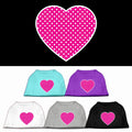 Pet Shirt "Pink Swiss Dot Heart"