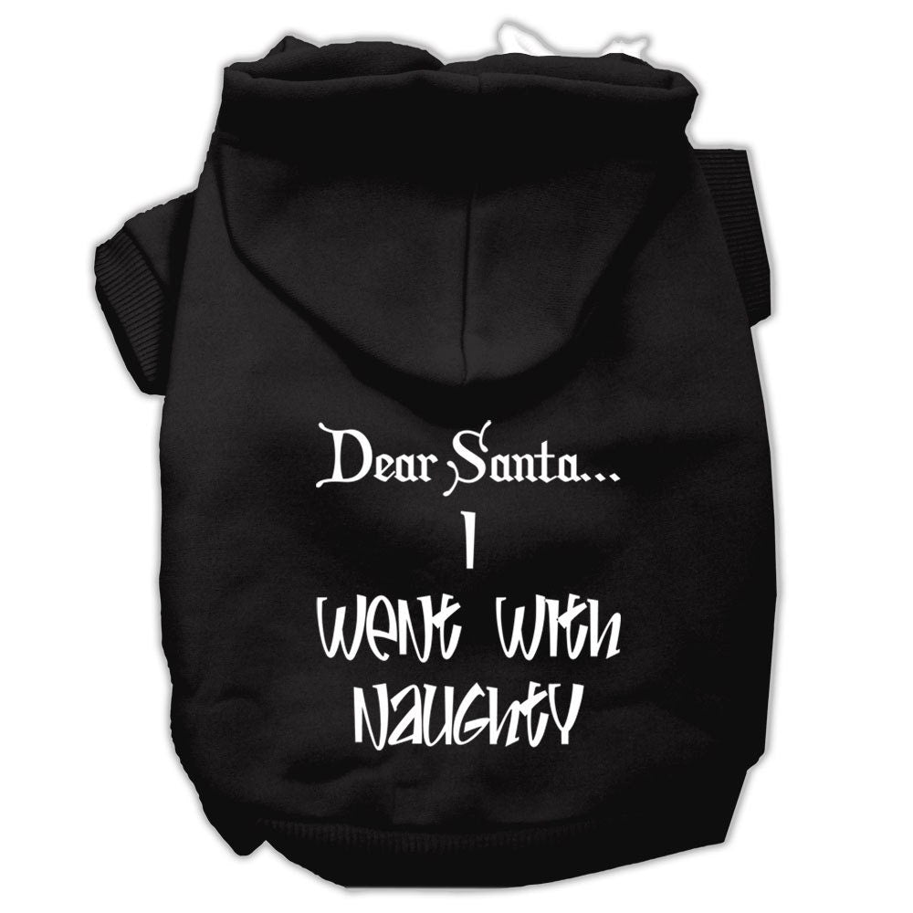 Christmas Pet Hoodie, "Dear Santa, I Went With Naughty"