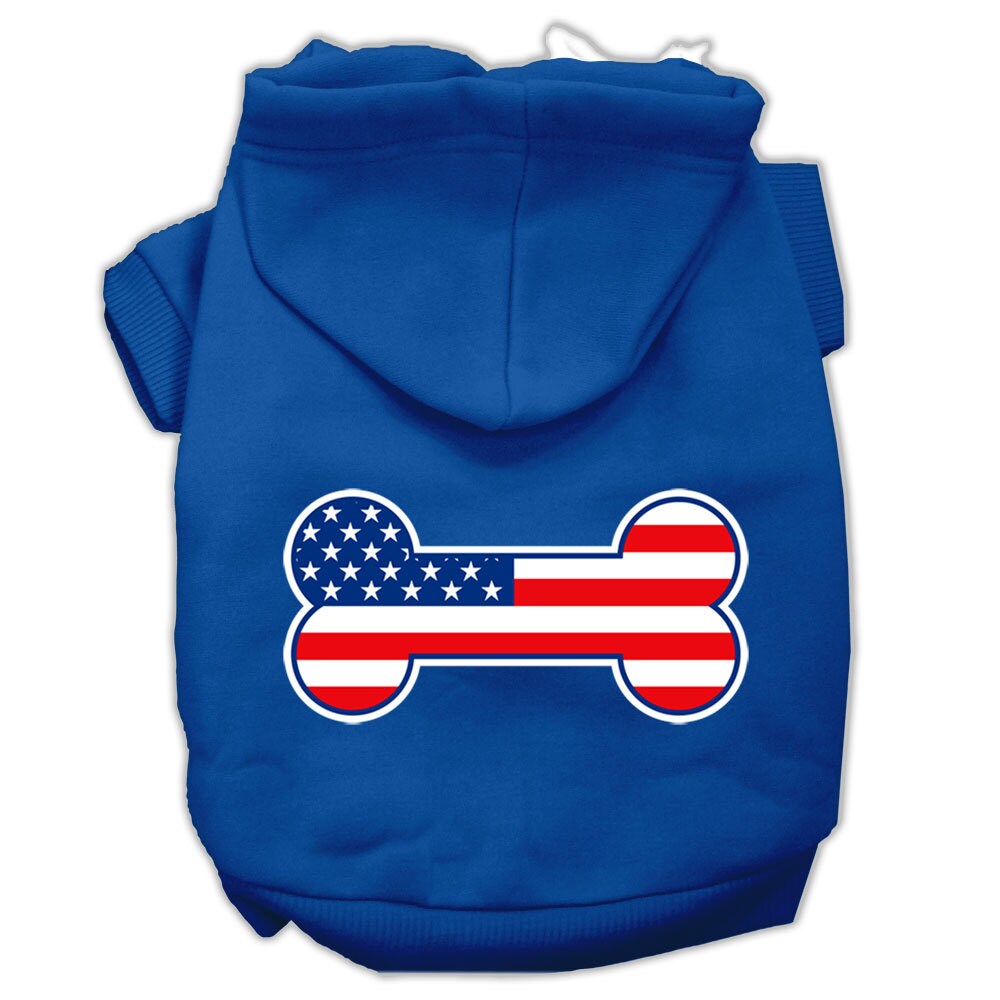 Pet Hoodie "Bone Shaped American Flag"
