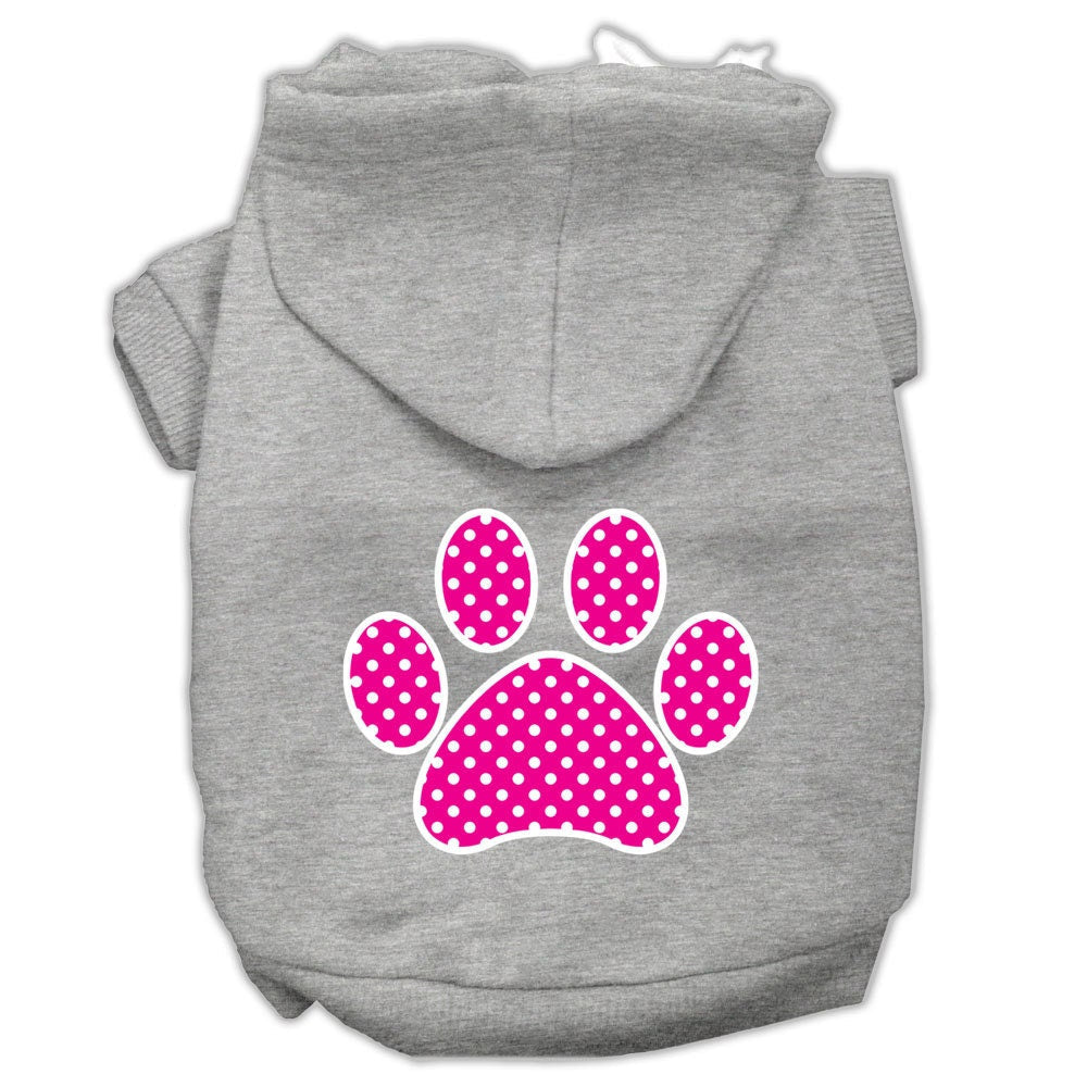 Pet Hoodie "Pink Swiss Dots Paw"