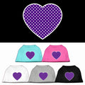 Pet Shirt "Swiss Dots Purple Heart"